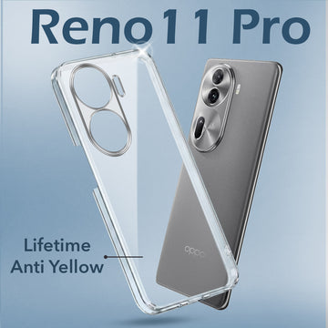 For Oppo Reno11 Pro 5G Back Cover Case (Hard Anti Yellow Clear Case | Drop & Camera Protection | Shockproof Polycarbonate)