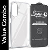 For Samsung A27 5G | Samsung M47 5G Combo with Back Cover and 9H Tempered Glass (Lifetime Anti-Yellow | Sleek Hard Crystal | Oleophobic Coating Screen Glass)