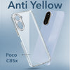 For Poco C85x 5G Back Cover Case Lifetime Anti-Yellow Clear (Sleek Hard Crystal | Shockproof and Camera Protection)