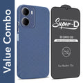 For Redmi 15A 5G Combo with Back Cover and 9H Tempered Glass (Liquid Silicone | Camera Protection | Oleophobic Coating Screen Glass)