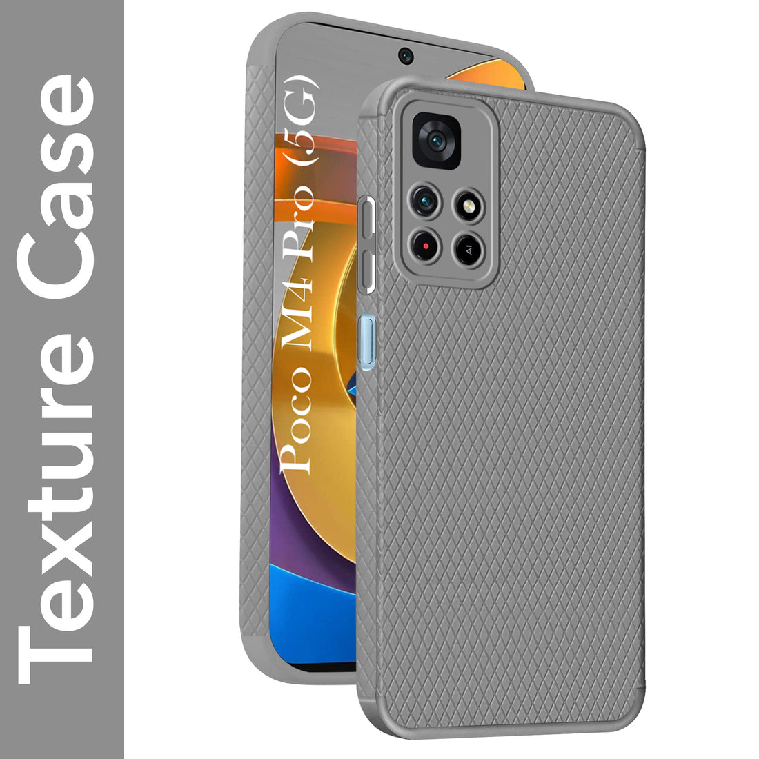 For Poco M4 Pro 5G Back Cover Case Liquid Silicone (Camera Protection | Side Grip Texture | Soft and Flexible)