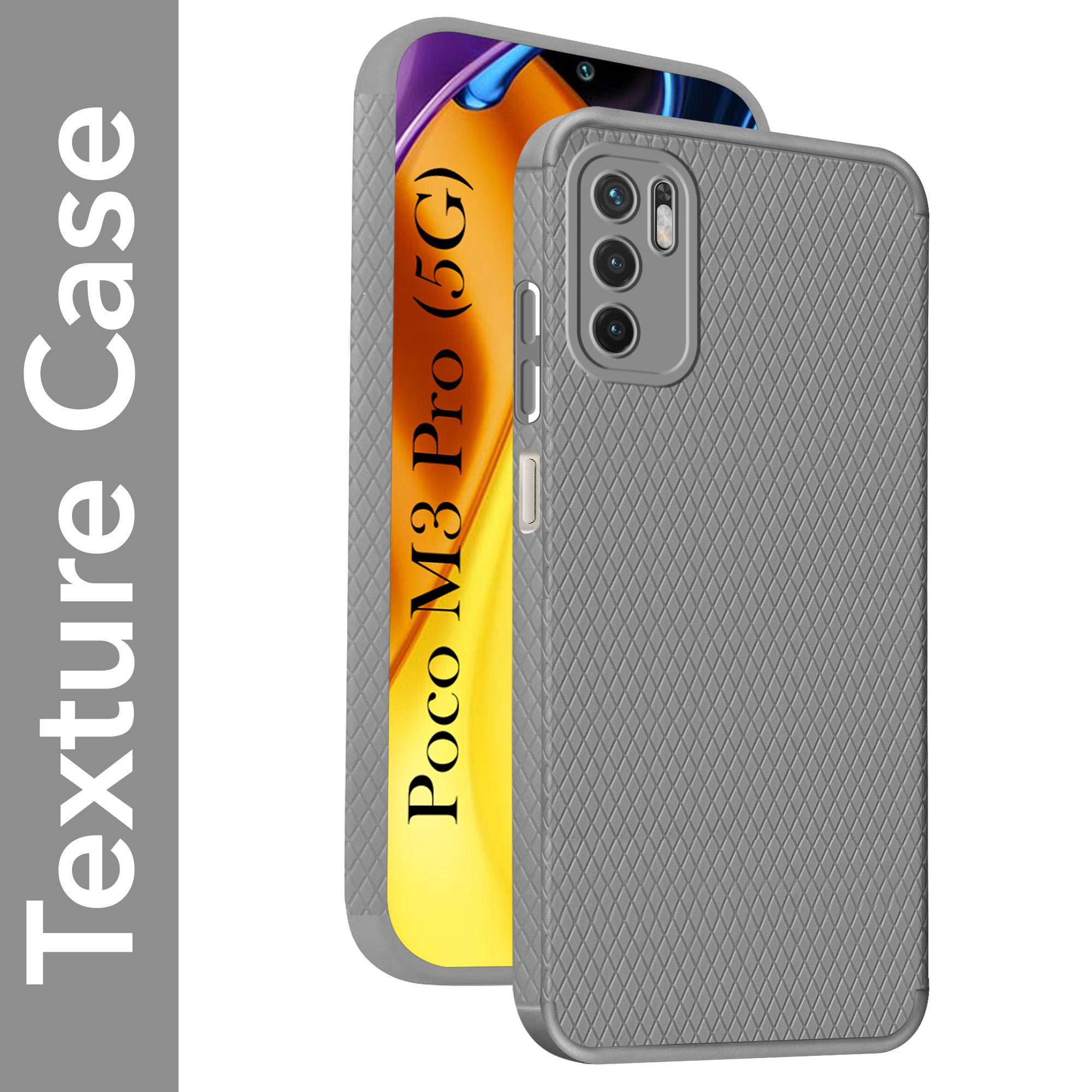For Poco M3 Pro 5G Back Cover Case Liquid Silicone (Camera Protection | Side Grip Texture | Soft and Flexible)