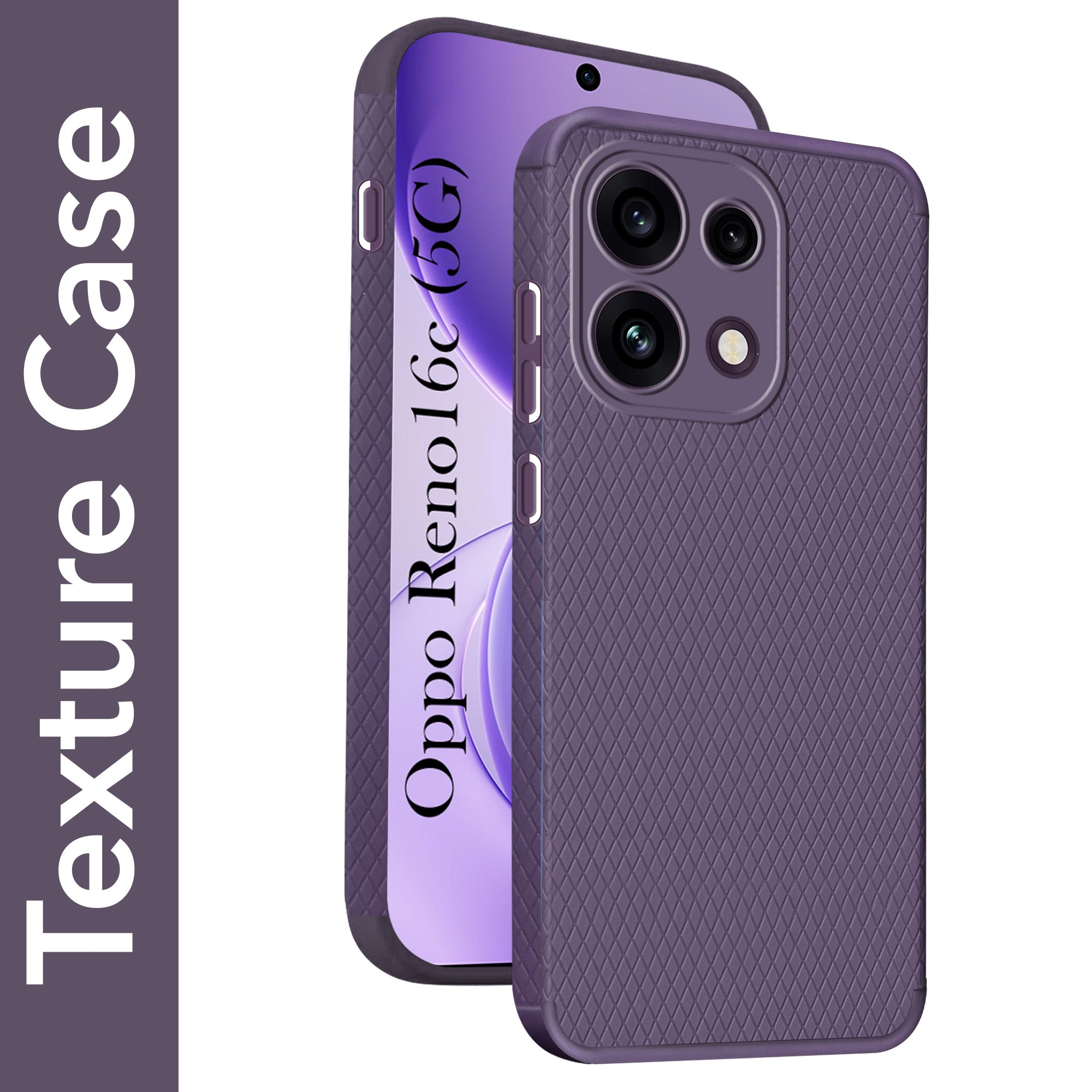For Oppo Reno 16C 5G Back Cover Case Liquid Silicone (Camera Protection | Side Grip Texture | Soft and Flexible)