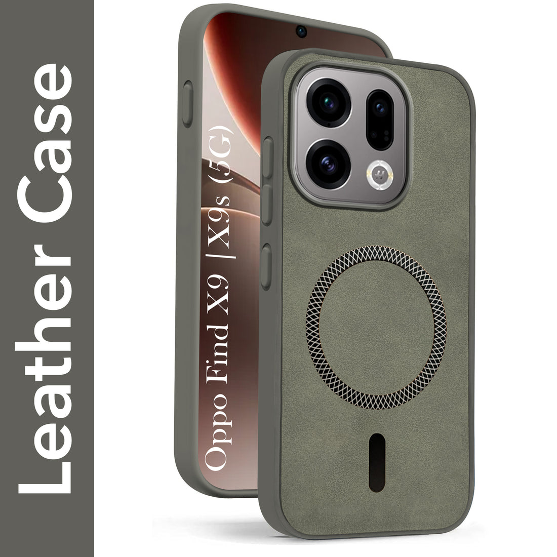For Oppo Find X9 | Oppo Find X9s Back Cover Case Leather Finish (MagSafe Compatible Wireless Charging | Soft Touch | Camera Bump Protection)