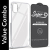 For Samsung Galaxy M07 | Samsung Galaxy F07 Combo with Back Cover and 9H Tempered Glass (Lifetime Anti-Yellow | Sleek Hard Crystal | Oleophobic Coating Screen Glass)