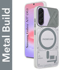 For Samsung Galaxy A37 5G Metallic Back Cover Case (Metallic Camera Protection & Buttons | Translucent Milky Shade | Hard Polycarbonate)