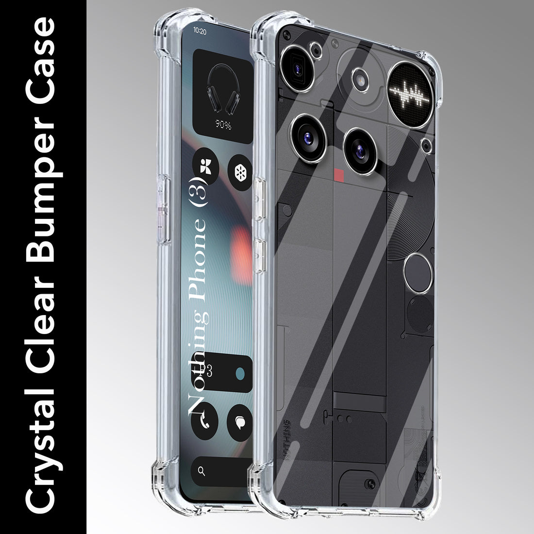 For Nothing Phone 3 Shockproof Crystal-Clear Back Cover ( Drop & Camera Protection | Hard Polycarbonate)