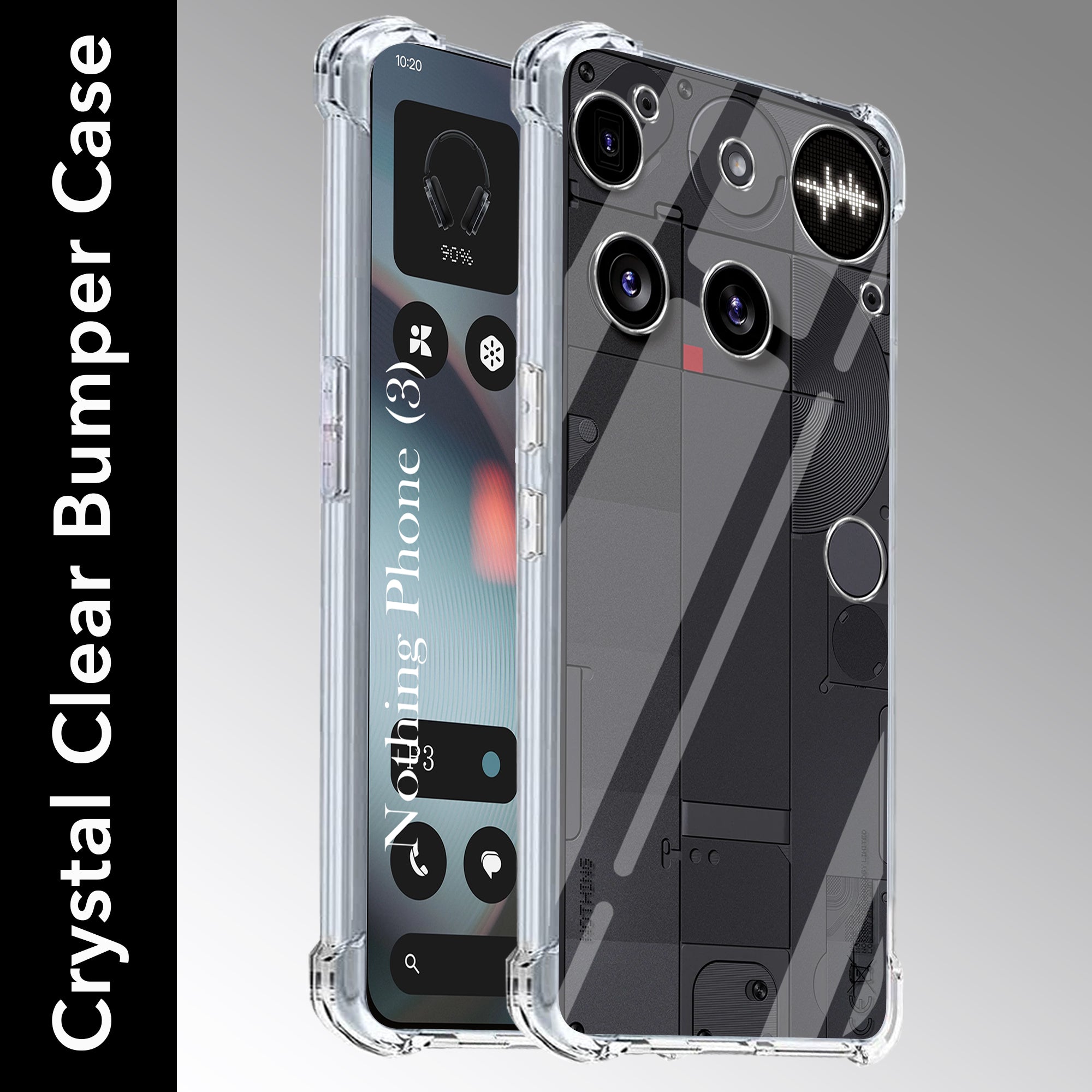 For Nothing Phone 3 Shockproof Crystal-Clear Back Cover ( Drop & Camera Protection | Hard Polycarbonate)