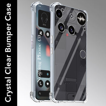 For Nothing Phone 3 Shockproof Crystal-Clear Back Cover ( Drop & Camera Protection | Hard Polycarbonate)