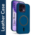 For Oppo Reno 16C 5G Back Cover Case Leather Finish (MagSafe Compatible Wireless Charging | Soft Touch | Camera Bump Protection)