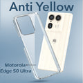 For Motorola Moto Edge 50 Ultra 5G Back Cover (Hard Anti Yellow Clear Case | Drop & Camera Protection | Shockproof Polycarbonate)
