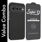 For Google Pixel 10 Combo with Back Cover and 9H Tempered Glass (Liquid Silicone | Camera Protection | Oleophobic Coating Screen Glass)