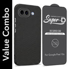 For Google Pixel 10a with Back Cover Combo and 9H Tempered Glass (Liquid Silicone | Camera Protection | Oleophobic Coating Screen Glass)