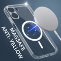 For Oppo K14x 5G Back Cover Case Lifetime Anti-Yellow MagSafe Compatible Clear (Sleek Hard Crystal | Shockproof and Camera Protection)