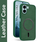 For Oppo A6X | Oppo A6S Back Cover Case Leather Finish (MagSafe Compatible Wireless Charging | Soft Touch | Camera Bump Protection)