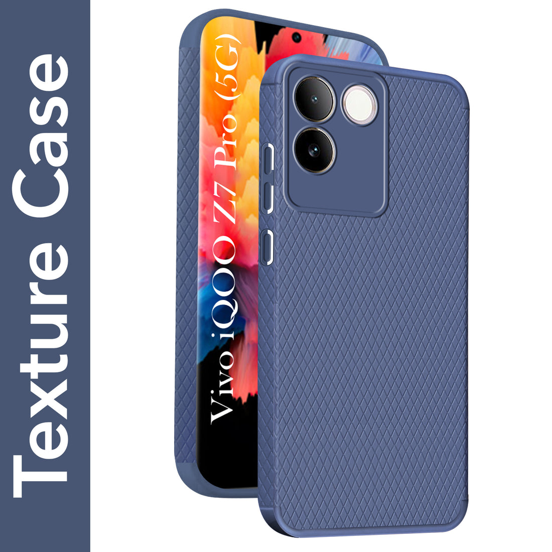 For Vivo iQOO Z7 Pro Back Cover Case (Liquid Silicone | Side Grip | Camera Protection)