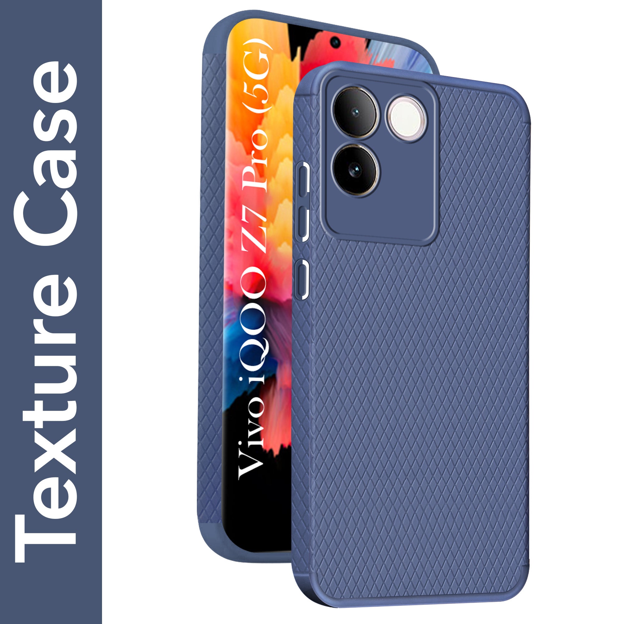 For Vivo iQOO Z7 Pro Back Cover Case (Liquid Silicone | Side Grip | Camera Protection)