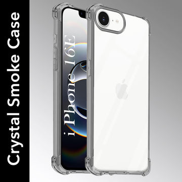 For iPhone 16e | iPhone 17e Back Cover (Shockproof Crystal Clear Case |  Drop & Camera Protection | Hard Polycarbonate)