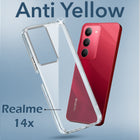 For Realme 14X Back Cover Case (Hard Anti Yellow Clear Case | Sleek Hard Crystal Clear | Drop & Camera Protection | Shockproof Polycarbonate)