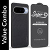 For Google Pixel 10 Combo (Textured Grip Design | Micro-Fiber Cloth Inside | Oleophobic Coating Screen Glass)
