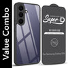 For Samsung Galaxy S26 5G Combo with Back Cover and 9H Tempered Glass (Lifetime Anti-Yellow | Crystal Clear Shockproof | Oleophobic Coating Screen Glass)