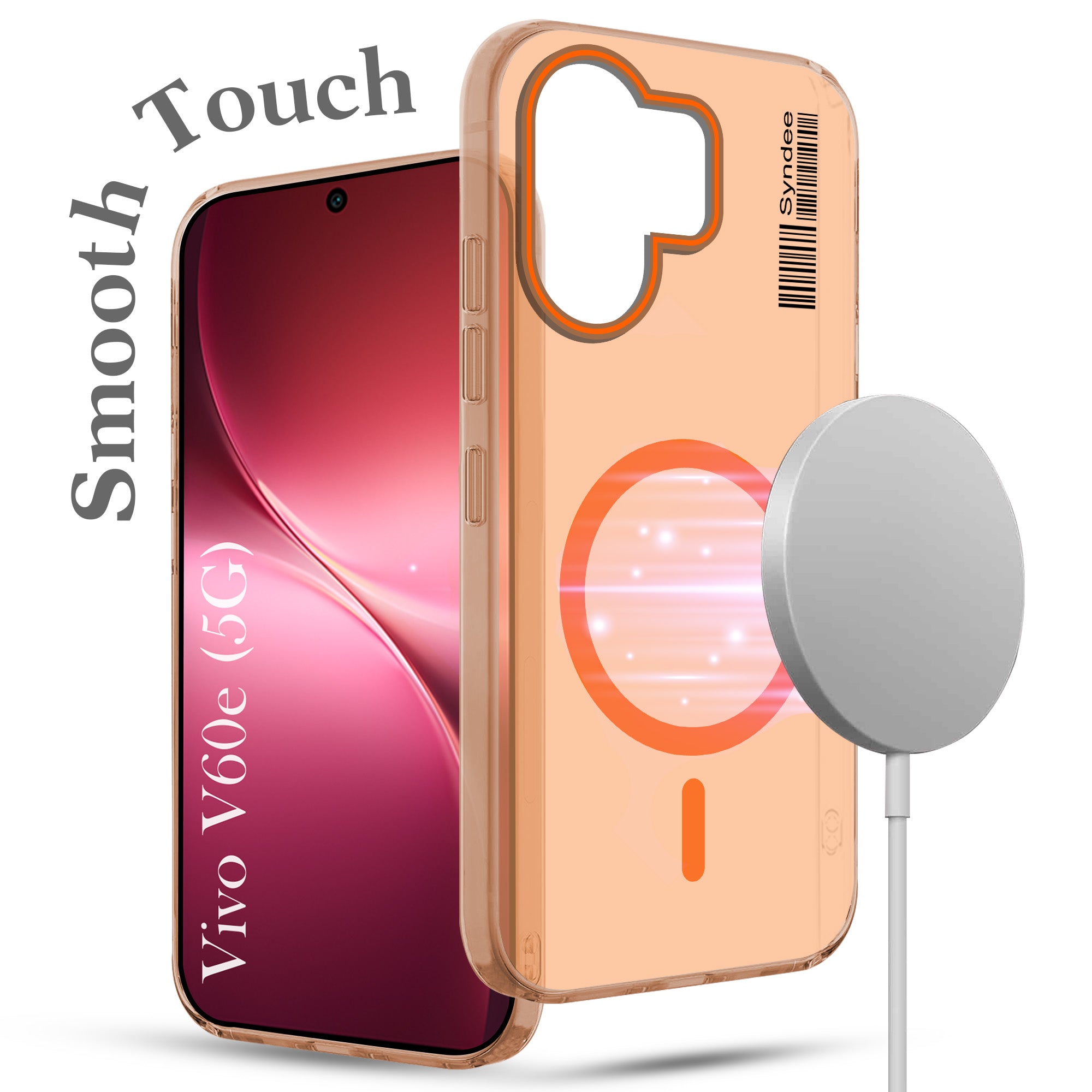 For Vivo V60e Back Cover Case (Soft Touch | Camera Bump Protection | MagSafe Compatible | Matte Finish)