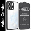 For Oppo Reno14 Pro 5G | Oppo Reno 14 Pro 5G Combo with Back Cover and 9H Tempered Glass (Lifetime Anti-Yellow | Crystal Clear Shockproof | Oleophobic Coating Screen Glass)