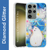 For Samsung Galaxy S23 Ultra Back Cover Case (Luxury Floral Glitter Cute Butterfly | Diamond Studded Camera Bump | Girls & Women Design)
