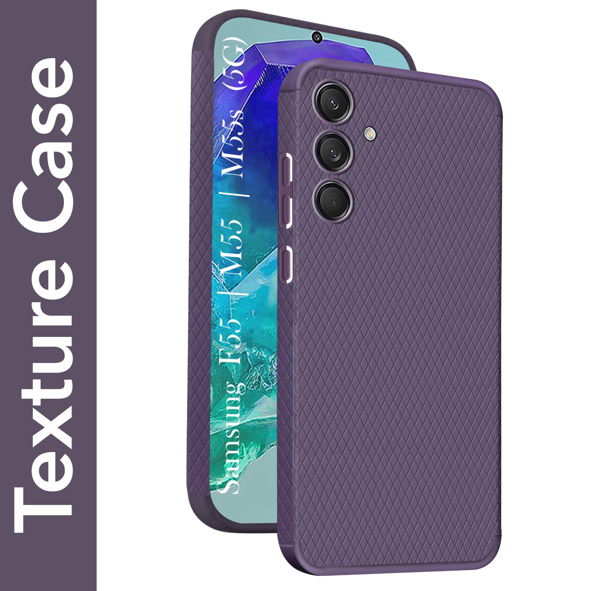 For Samsung Galaxy F55 5G | M55 5G | M55s Back Cover Case (Liquid Silicone | Side Grip | Camera Protection)