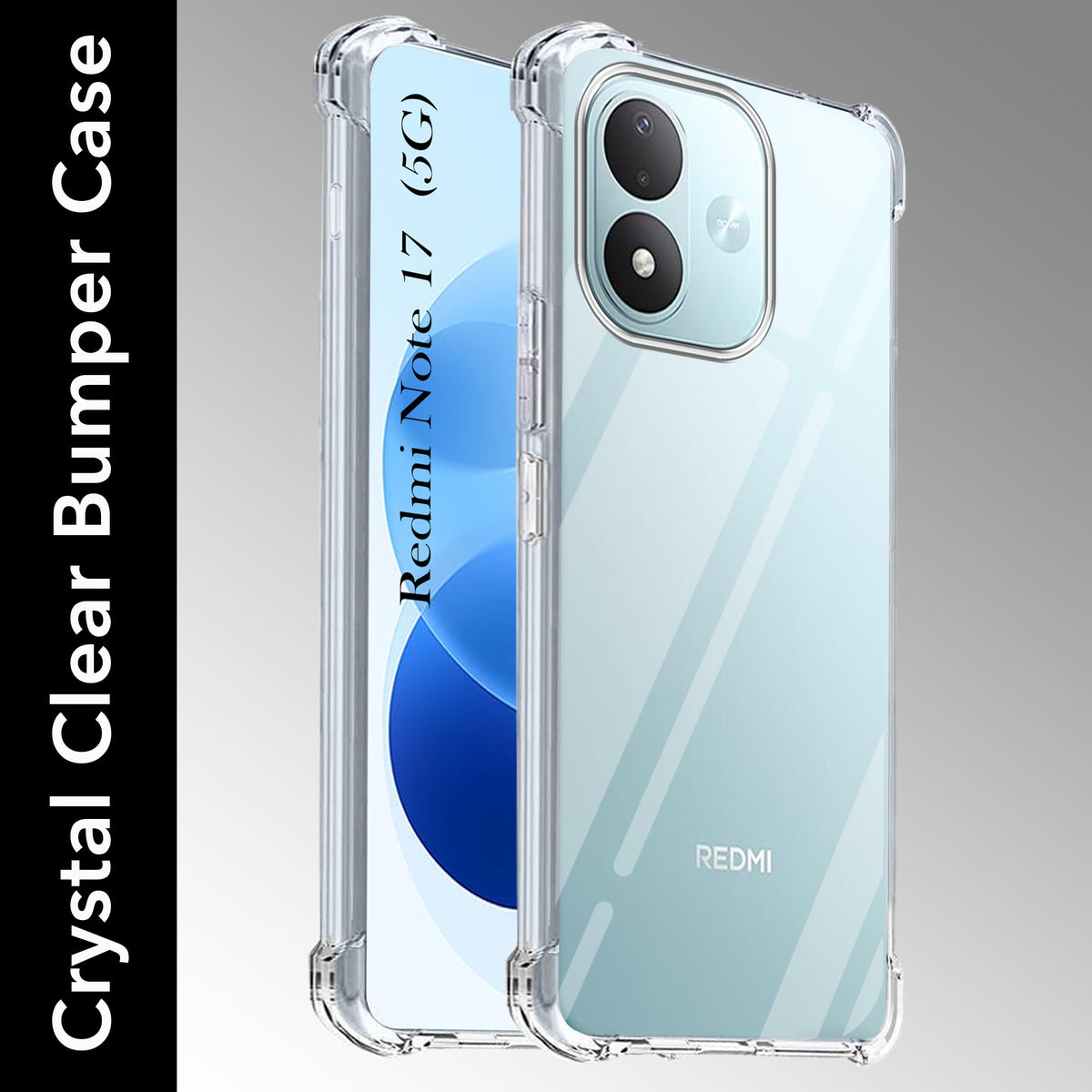 For Redmi Note 17 5G Back Cover Shockproof Crystal-Clear (Drop & Camera Protection | Hard Polycarbonate)