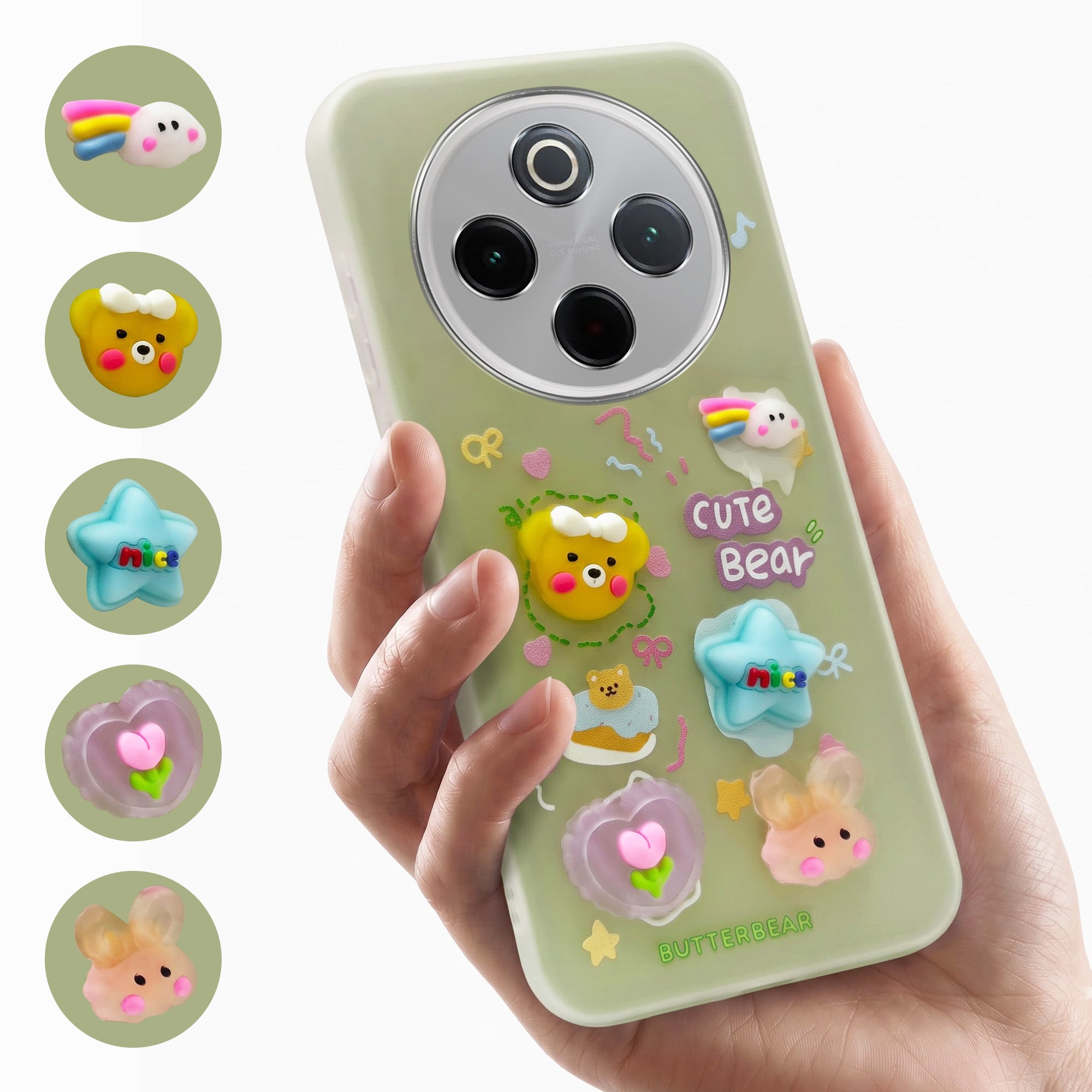 For Vivo T4 Back Cover Case (3D Cute Cartoons | Hard Back Side Soft | Matte Premium Finish | HD Printing)