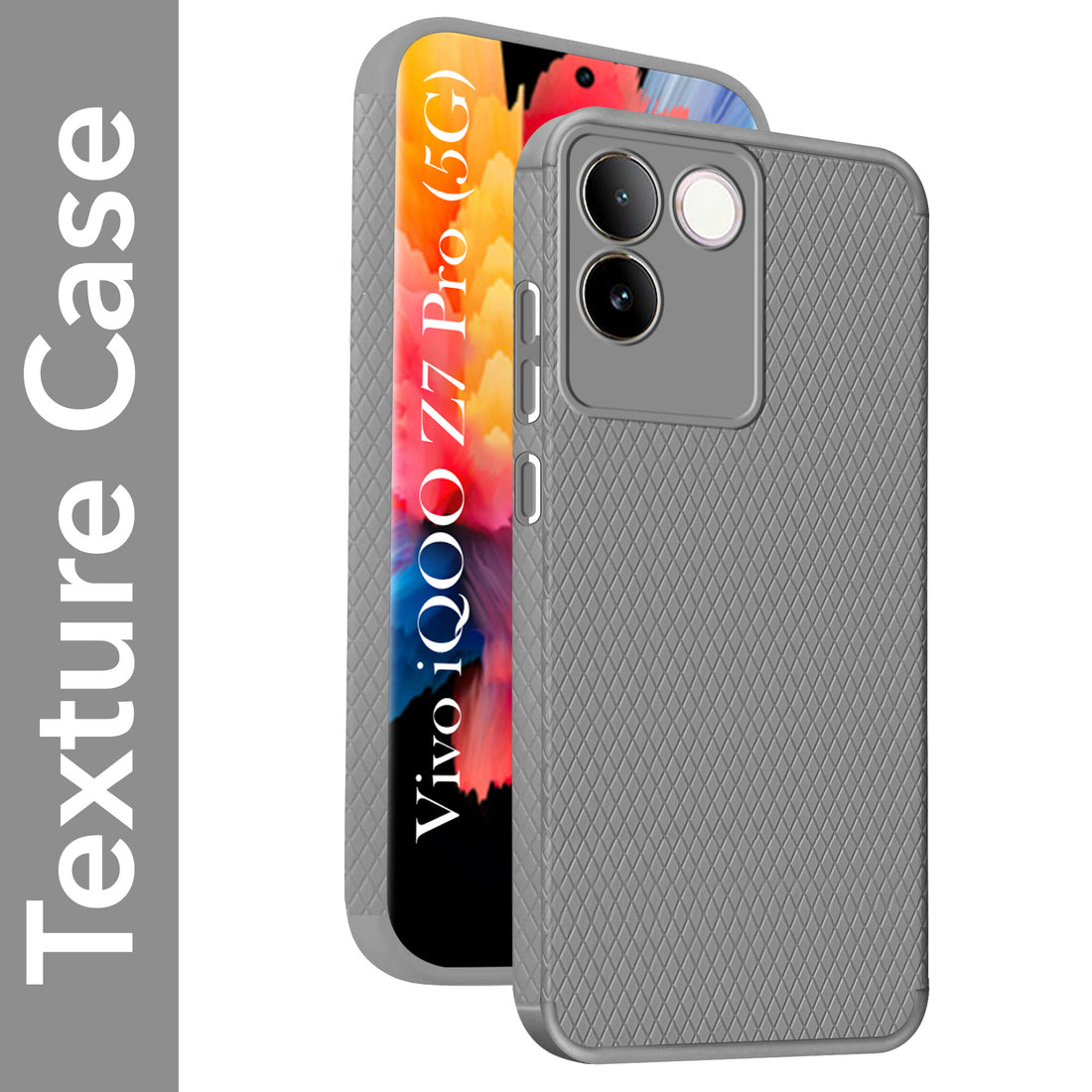 For Vivo iQOO Z7 Pro Back Cover Case (Liquid Silicone | Side Grip | Camera Protection)