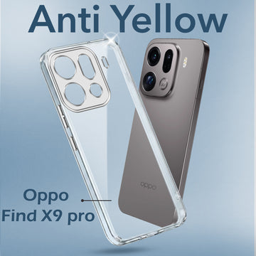 For Oppo Find X9 Pro Back Cover Case Lifetime Anti-Yellow Clear (Sleek Hard Crystal | Shockproof and Camera Protection)