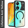 For Vivo T2 Back Cover Case Lifetime Anti-Yellow Clear (Camera Protection | Side Grip | Wireless MagSafe Compatible)