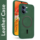 For Vivo Y11 | Vivo Y21 5G Back Cover Case Leather Finish (MagSafe Compatible Wireless Charging | Soft Touch | Camera Bump Protection)
