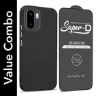 For OnePlus 15R Combo with Back Cover and 9H Tempered Glass (Liquid Silicone | Camera Protection | Oleophobic Coating Screen Glass)