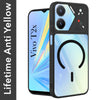 For Vivo T2x Back Cover Case Lifetime Anti-Yellow Clear (Camera Protection | Side Grip | Wireless MagSafe Compatible)