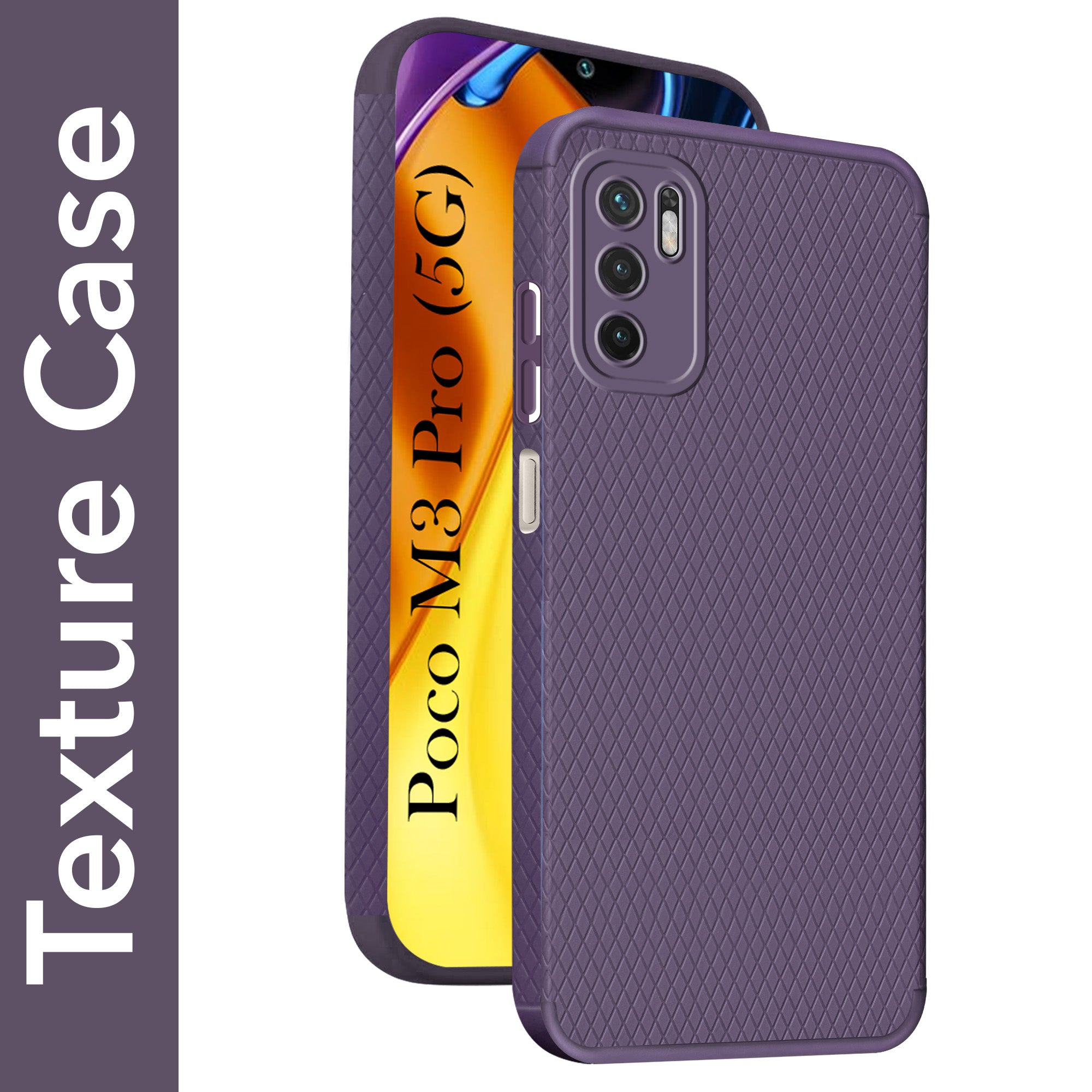 For Poco M3 Pro 5G Back Cover Case Liquid Silicone (Camera Protection | Side Grip Texture | Soft and Flexible)