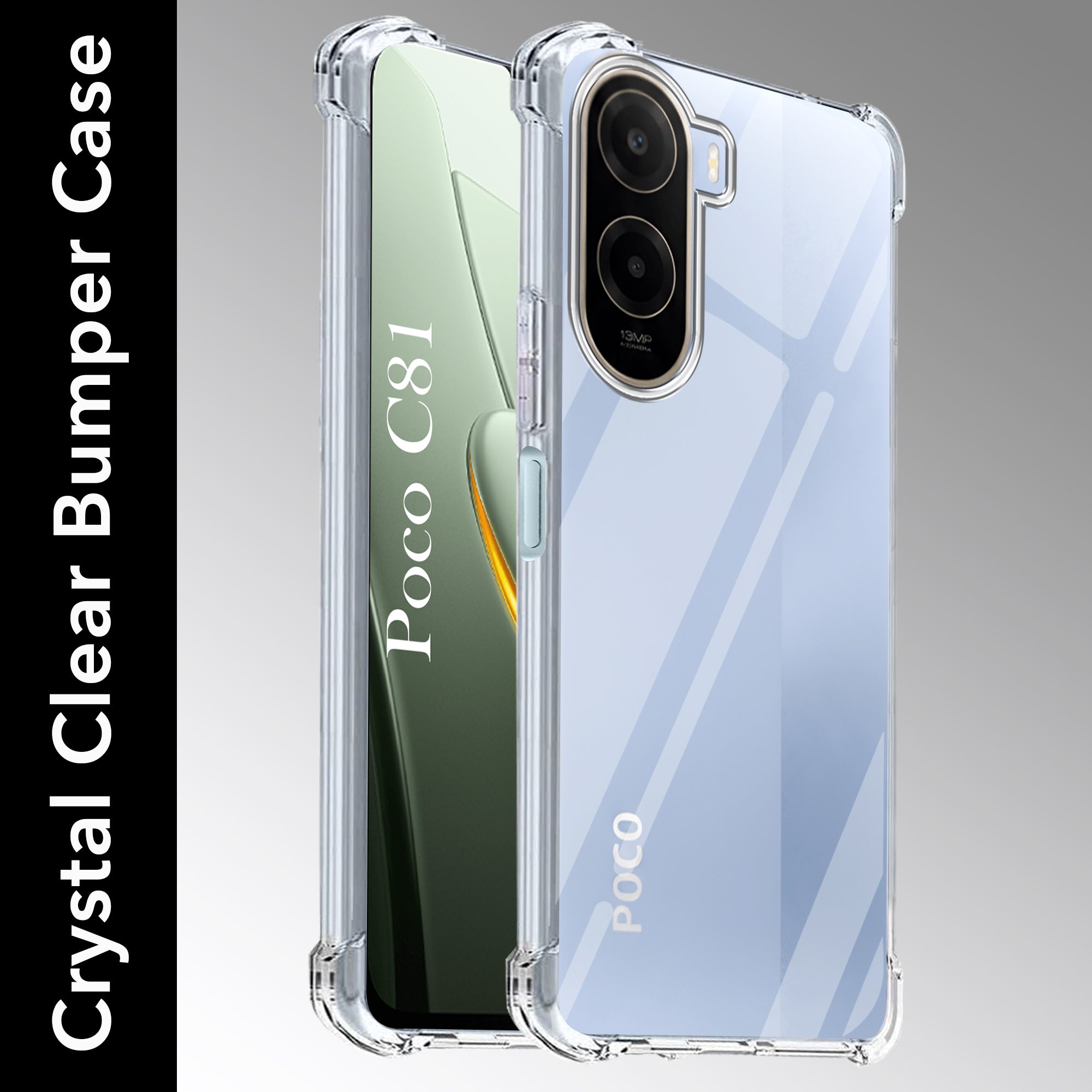For Poco C81 5G Back Cover Shockproof Crystal-Clear (Drop & Camera Protection | Hard Polycarbonate)