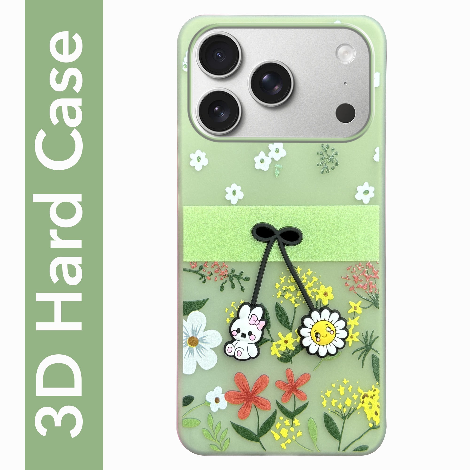 For Apple iPhone 17 Pro Back Cover Case (3D Cute Cartoons | Hard Back Side Soft | Matte Premium Finish | HD Printing)