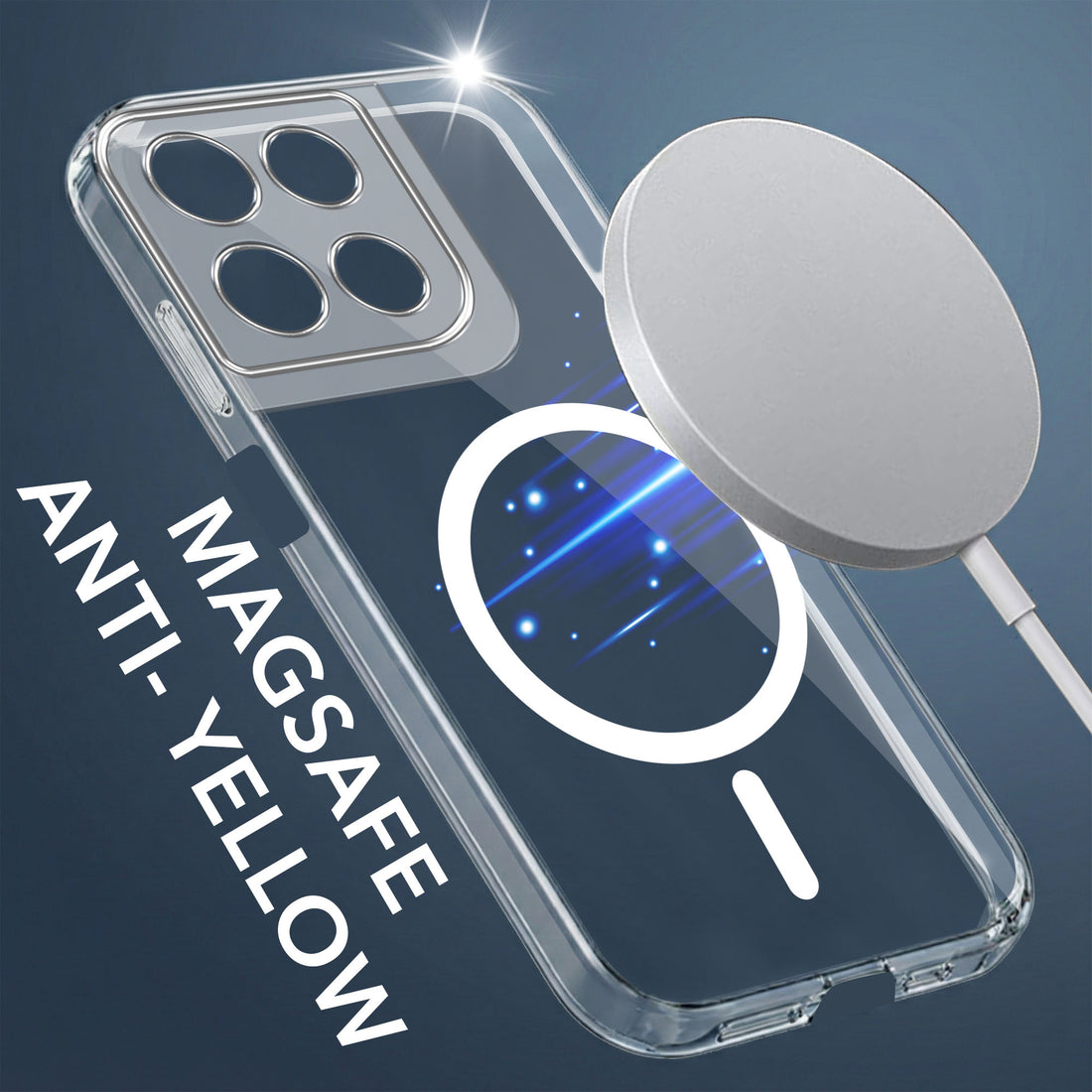For Motorola Moto G67 Power | G57 Power Back Cover Case Lifetime Anti-Yellow MagSafe Compatible Clear (Sleek Hard Crystal | Shockproof and Camera Protection)
