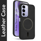 For Realme P4R 5G | Realme Narzo 100X 5G Back Cover Case Leather Finish (MagSafe Compatible Wireless Charging | Soft Touch | Camera Bump Protection)