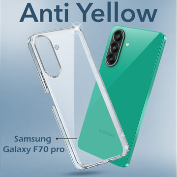 For Samsung Galaxy F70 Pro 5G Back Cover Case Lifetime Anti-Yellow Clear (Sleek Hard Crystal | Shockproof and Camera Protection (Copy)