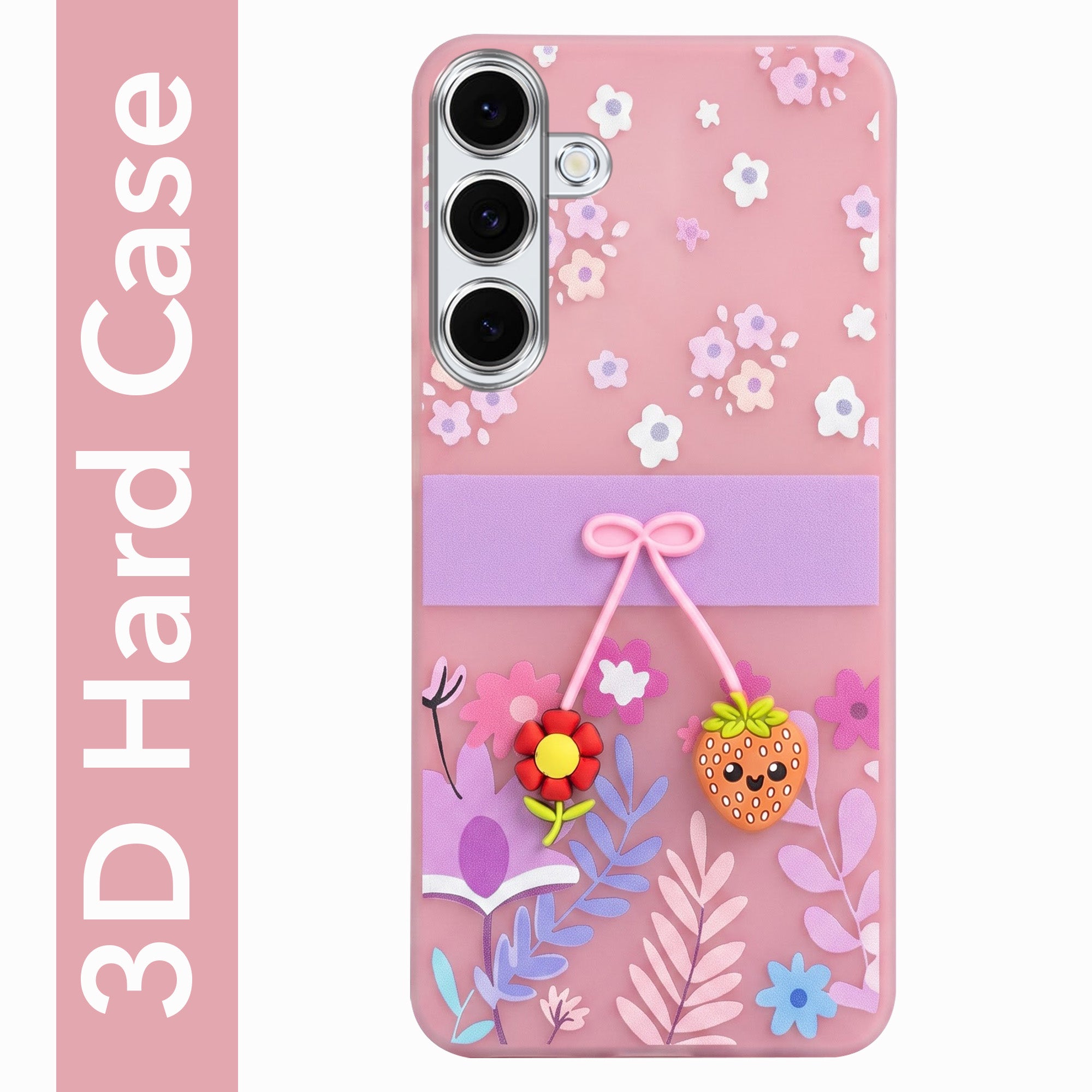 For Samsung Galaxy S24 FE Back Cover Case (3D Cute Cartoons | Hard Back Side Soft | Matte Premium Finish | HD Printing)