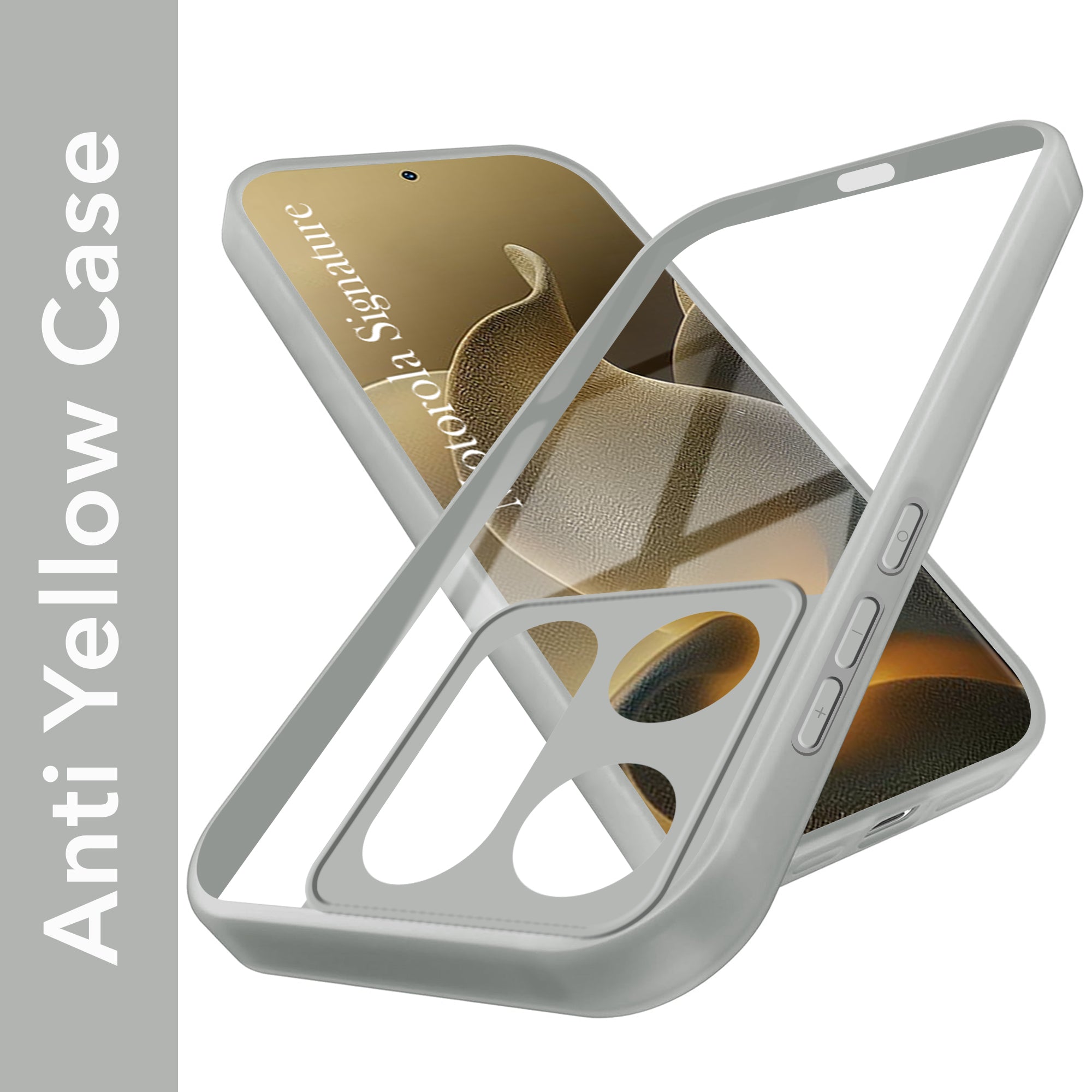 For Motorola Moto Signature 5G Back Cover Case Ultra-Hybrid (Lifetime Anti Yellow | Anti Scratch | Crystal Clear Shockproof)