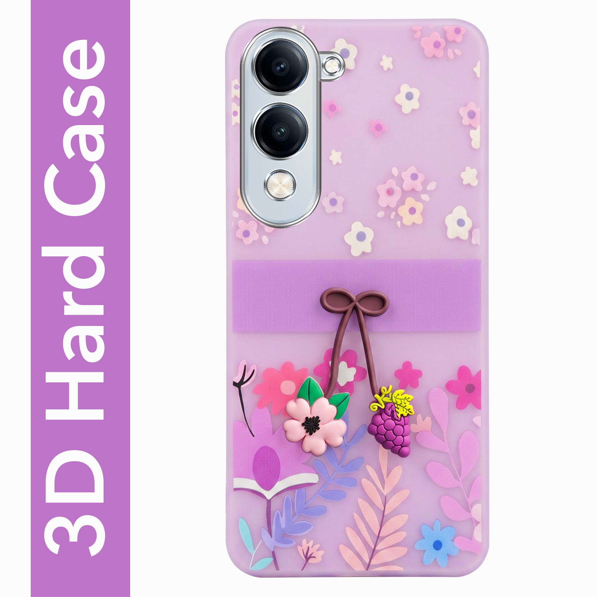 For Vivo Y19 | Vivo Y19e | Vivo T4 Lite Back Cover Case (3D Cute Cartoons | Hard Back Side Soft | Matte Premium Finish | HD Printing) (Copy)