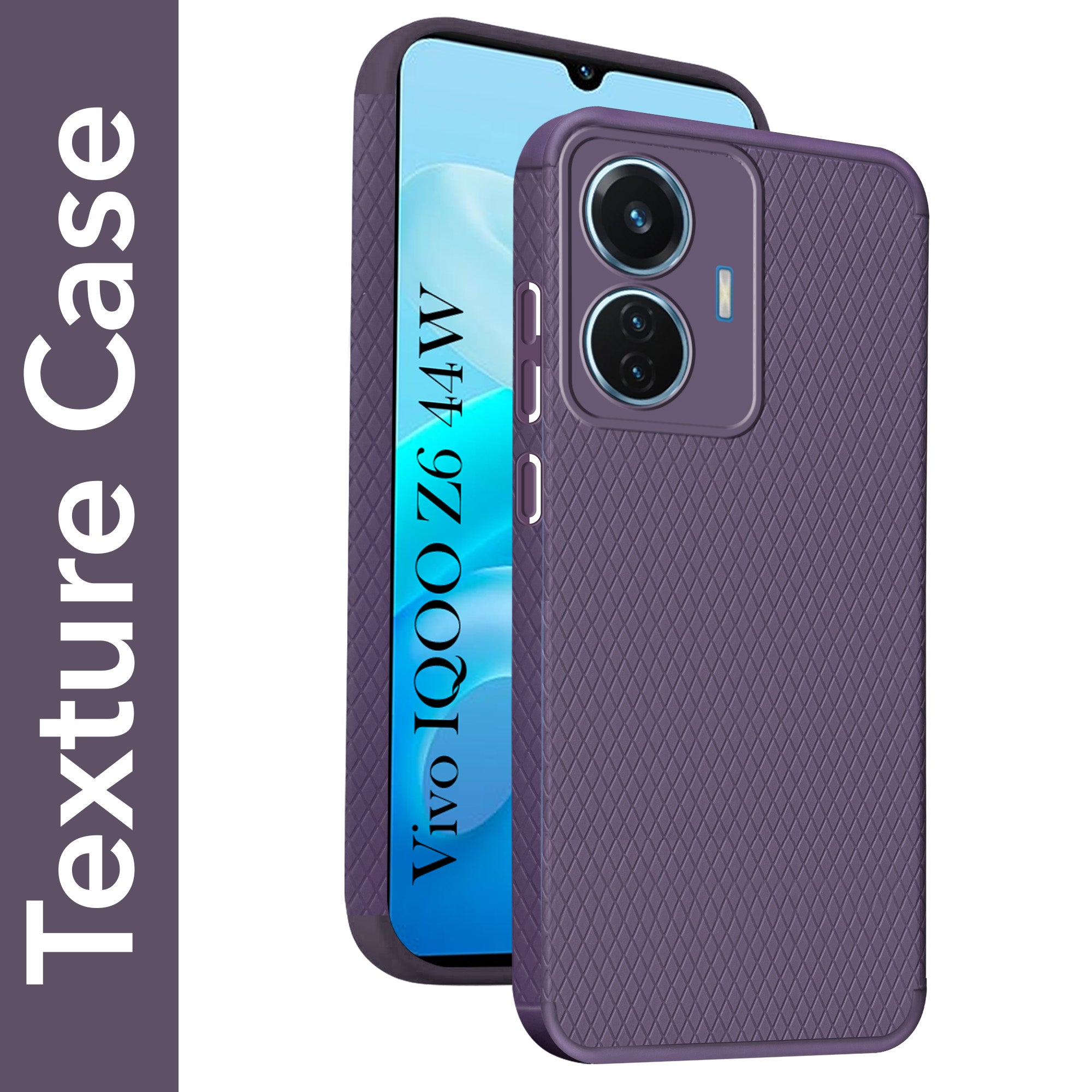 For Vivo IQOO Z6 44W Back Cover Case (Liquid Silicone | Side Grip | Camera Protection)