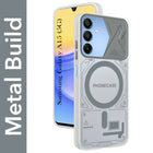 For Samsung Galaxy A15 5G Metallic Back Cover Case (Metallic Camera Protection & Buttons | Translucent Milky Shade | Hard Polycarbonate)