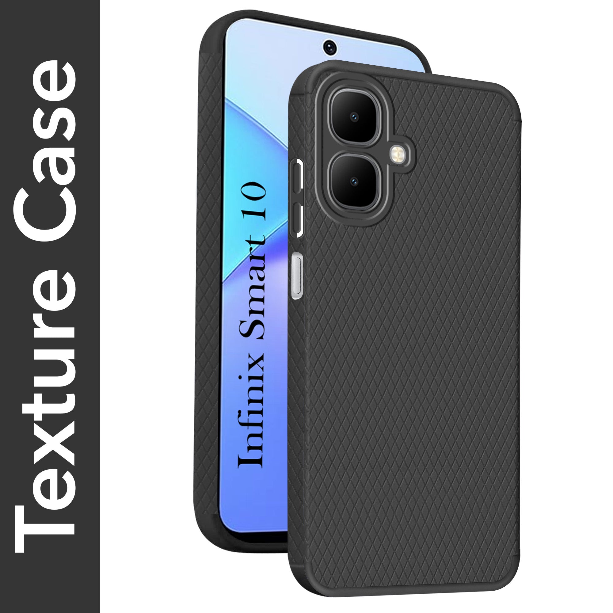 For Infinix Smart 10 Back Cover Case (Liquid Silicone | Side Grip | Camera Protection)