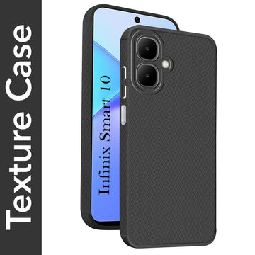 For Infinix Smart 10 Back Cover Case (Liquid Silicone | Side Grip | Camera Protection)